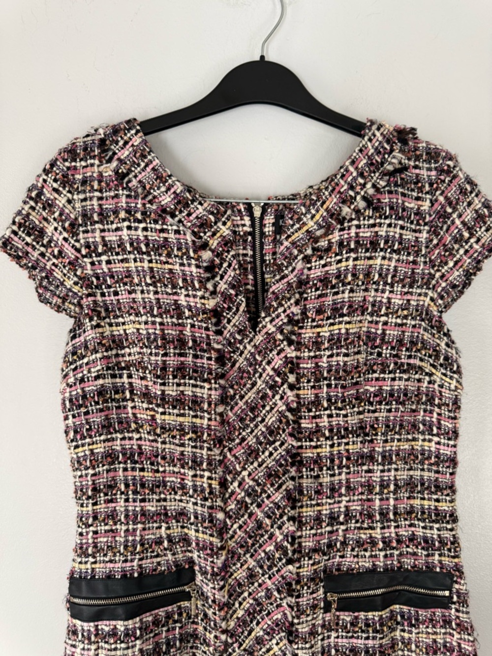 Karl Lagerfeld Paris boucle tweed sheath dress Size 10 Multi Color EUC - Picture 7 of 16